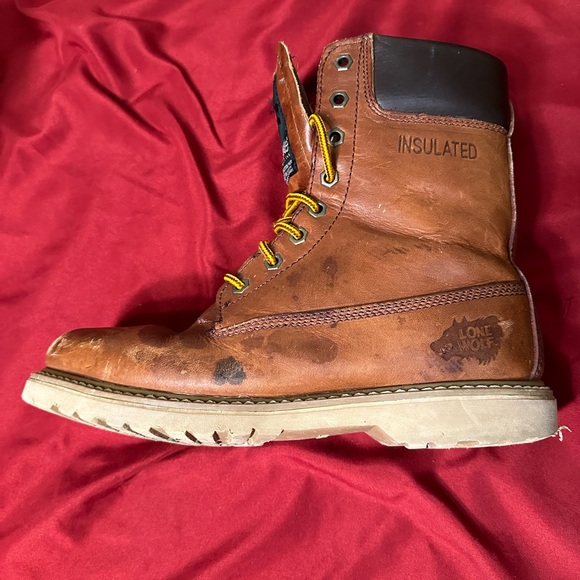 Lone Wolf Boots vintage Size 8 Thermolite Leather Work Boots - Picture 4 of 15